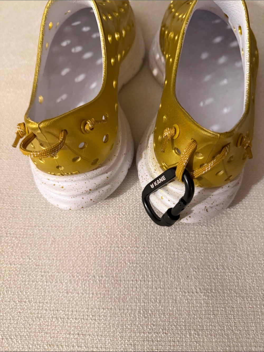 NWOB Men's Metallic Gold Athletic Slip-On Shoes - Picture 3 of 4